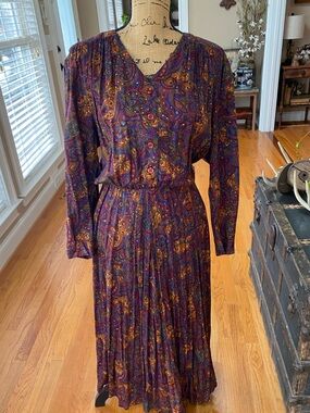 Vintage Paisley Dress by E.D. Michaels